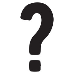 Question mark icon. Question mark simple black style symbol sign for apps and website, Question mark vector illustration.