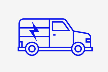 repair of electrical networks illustration in line style design. Vector illustration.	