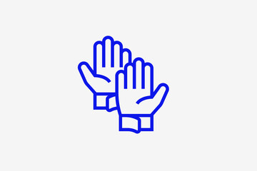 work gloves illustration in line style design. Vector illustration.	