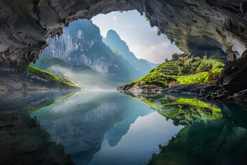 A beautiful underground cave