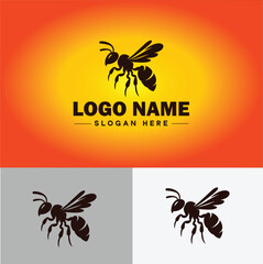 wasp logo vector art icon graphics for company brand business icon wasp Logo template