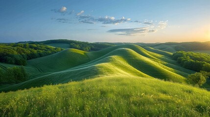 A beautiful meA beautiful meadow with hills.adow with hills.