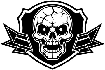 gaming-logo-broken-skull vector illustration 