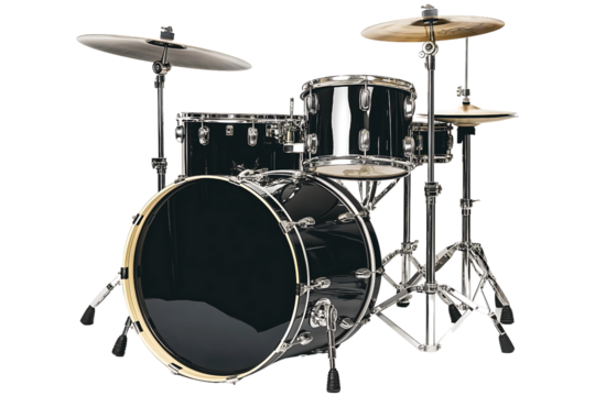 set of a black drum on a transparent background