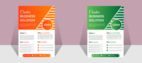 Business Flyer Corporate Flyer Template Geometric shape Flyer Circle Abstract Colorful concepts