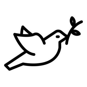 Dove Bird Leaf Logo Icon