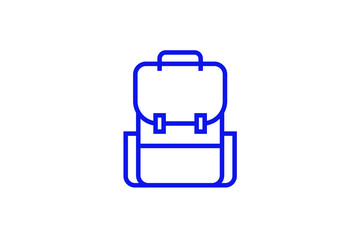 Isolated shoulder bag illustration in line style design. Vector illustration.	