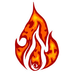 fire and flames element. Red Fire Vector