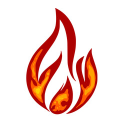 fire and flames element. Red Fire Vector
