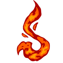 fire and flames element. Red Fire Vector