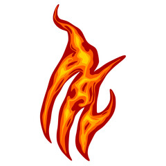 fire and flames element. Red Fire Vector