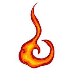 fire and flames element. Red Fire Vector