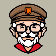 old military veteran icon vec...