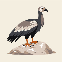 vulture bird on the rock flat...