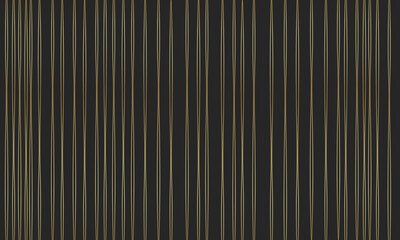 Background of golden vertical iridescent thin stripes on a black background