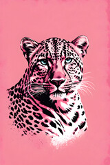 Pink leopard print, cat spots