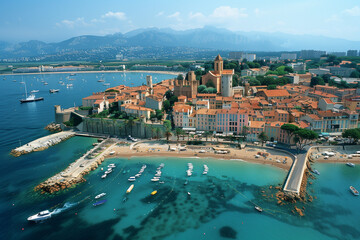 Fototapeta na wymiar Aerial of Cannes France
