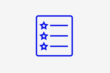 list illustration in line style design. Vector illustration.	