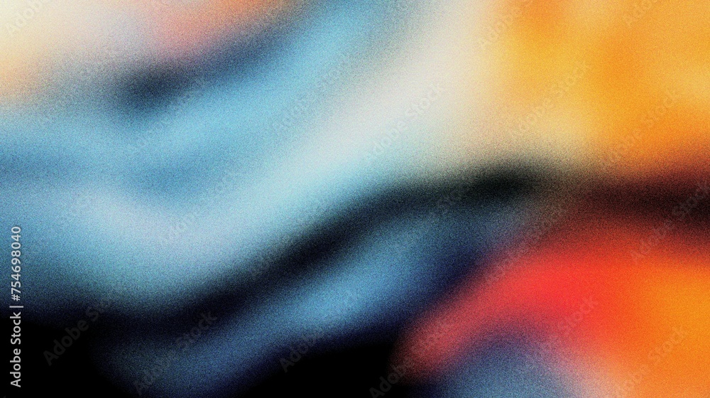 Canvas Prints black blue orange red white abstract gradient background with grain and noise texture