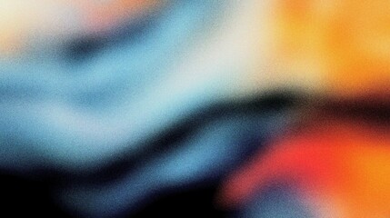black blue orange red white abstract gradient background with grain and noise texture