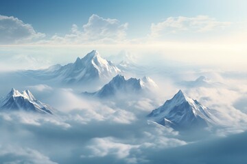 snow covered mountains