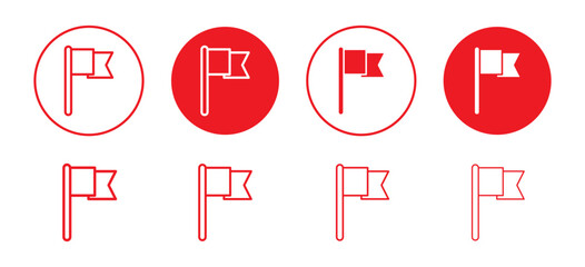 Report flag icon vector set collection for web