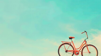 Fototapeta premium World Bicycle Day celebration. banner, poster, background. Healthy lifestyle concept. Copy space area for text.