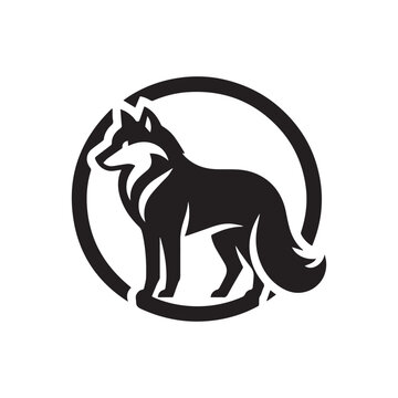 Wolf icon illustration