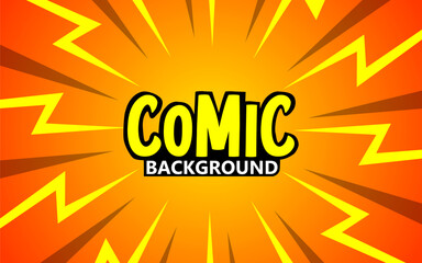 Halftone lightning explosion pop art comic background. Cartoon Vector Illustration