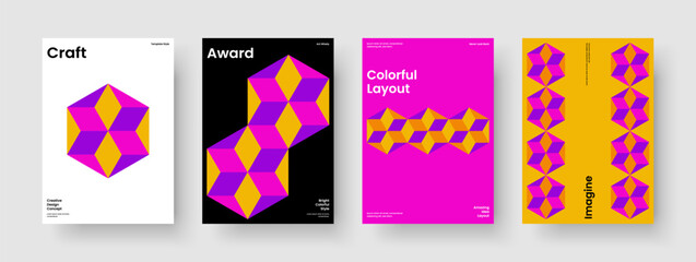 Obraz premium Geometric Business Presentation Design. Abstract Report Template. Creative Flyer Layout. Poster. Background. Banner. Book Cover. Brochure. Brand Identity. Notebook. Leaflet. Journal. Magazine