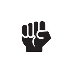 Raised fist icon vector