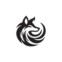 Wolf face icon logotype