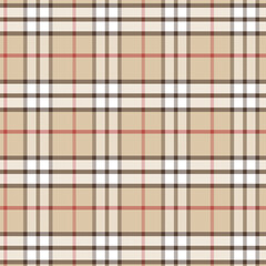 Burberry Plaid Pattern Design for Farbic Print, Textile and Backgrounds. Seamless Vector Pattern