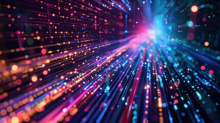 Naklejka premium Abstract technology background of high speed global data transfer.