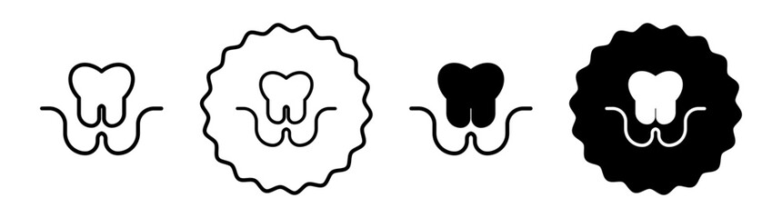 Extraction tooth icon logo set vector