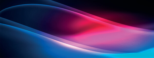 Neon light glowing waves and lines background set for wallpaper, business card, cover, poster, banner, brochure, header, website