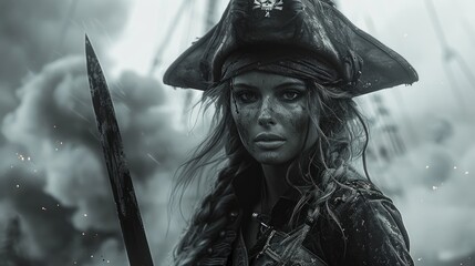 Obraz premium female pirate