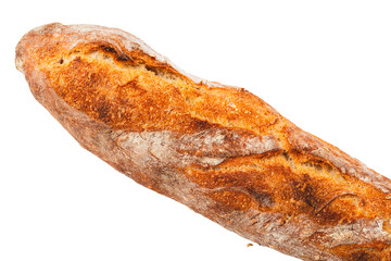 Baguette bread isolated on white background