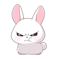 Grumpy Bunny Charm