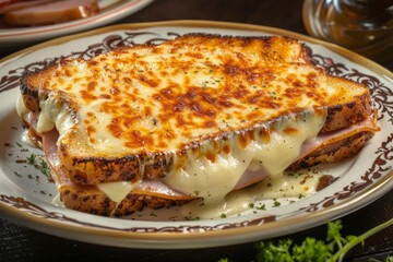 Croque Monsieur: Grilled Ham and Cheese Sandwich with Béchamel Sauce