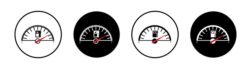 Car fuel indicator icon mark in filled style