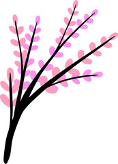 Abstract Pink Tree Leaves