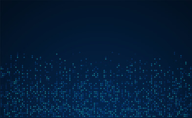 Digital technology background. Digital data dots bllue pattern pixel background