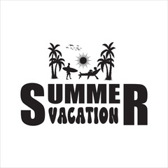 Summer vacation Vector T-shirt Design