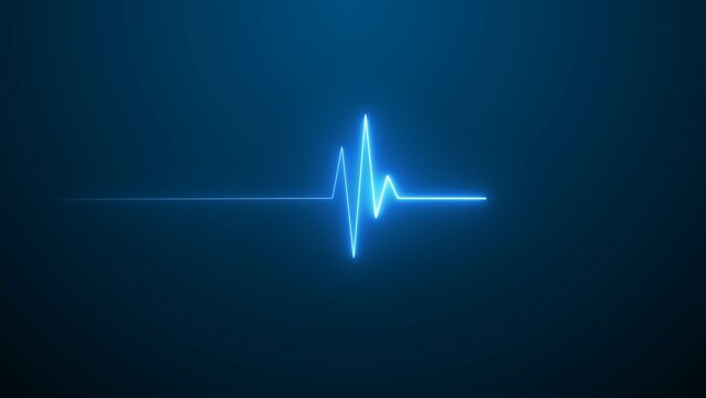 Abstract digital heartbeat signal icon illustration.