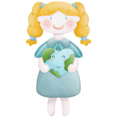 Earth day watercolor elements so cute 