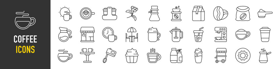 Coffee icons vector illustration