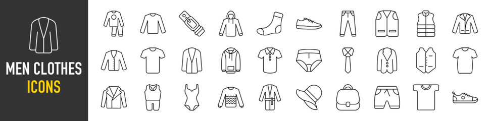 Men Clothes icons vector illustration