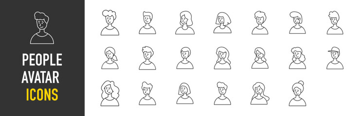 People avatar icons vector illustration - obrazy, fototapety, plakaty