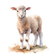 lamb. watercolor drawing